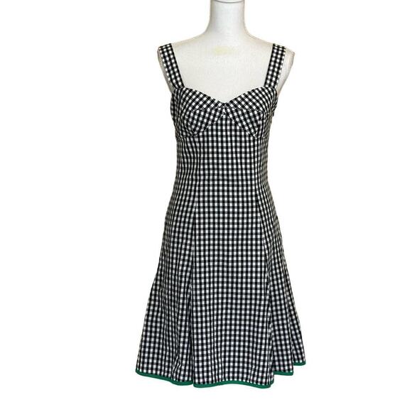 Donna Morgan black gingham sundress, 6, pinup, rockabilly, whimsical, picnic - Picture 1 of 7